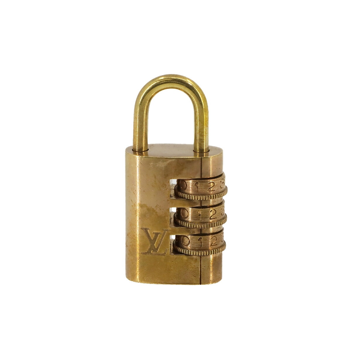 LOUIS VUITTON ダイヤル式 パドロック LV ロゴ ゴールド 南京錠 カギ Dial Padlock ルイ ヴィトン 90236385