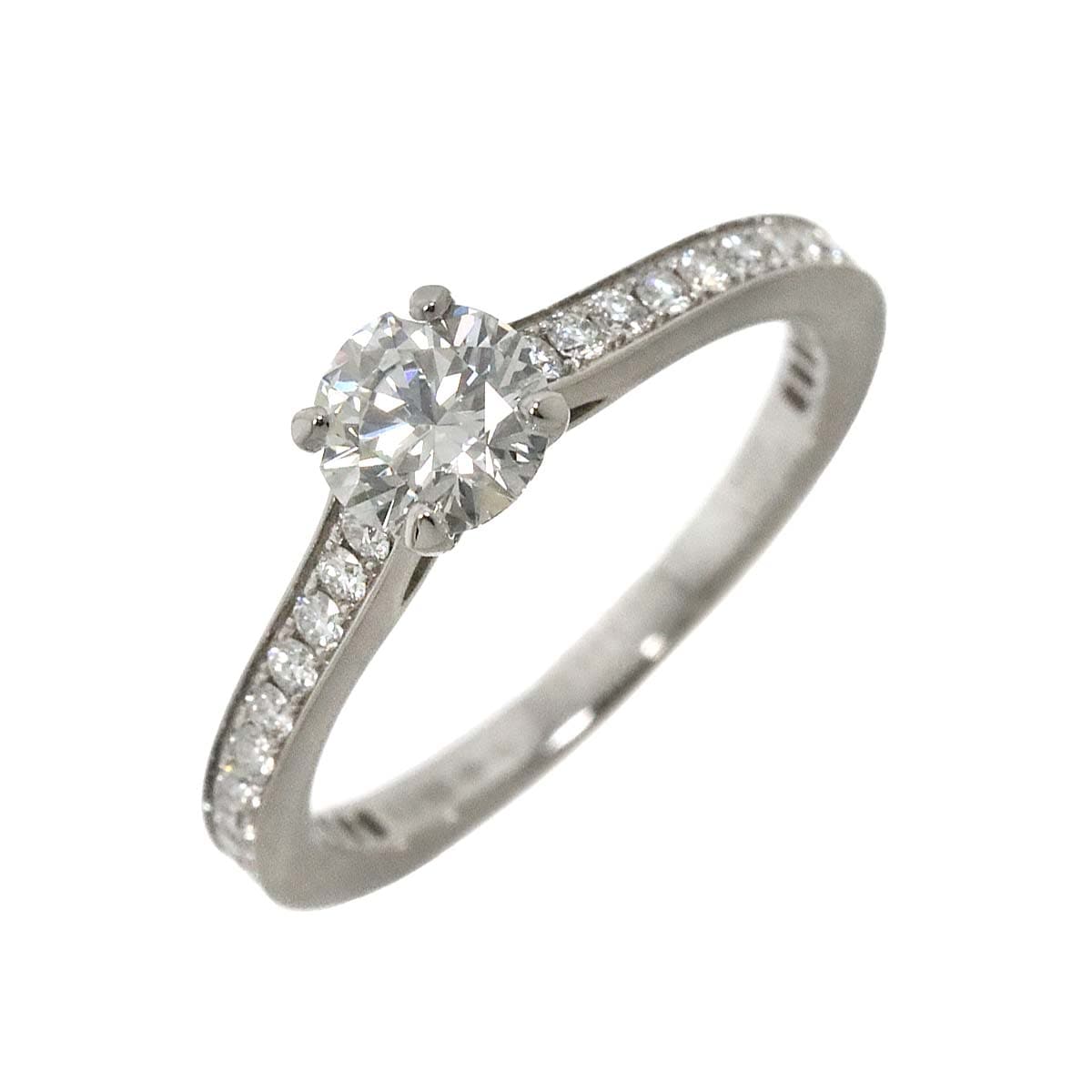 GRAFF フレーム オーバル ダイヤ 0.50ct F/VS1/EX 8号 リング Pt プラチナ 指輪 Diamond Ring【鑑定書・証明書】 グラフ 90249192