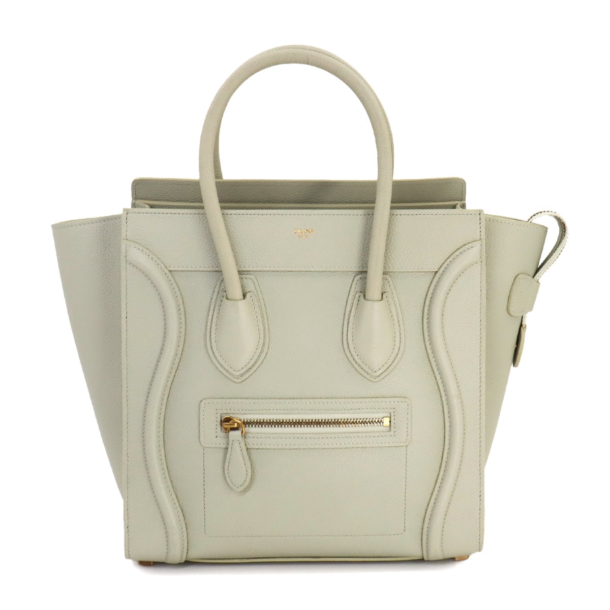 CELINE ラゲージ マイクロショッパー ハンド バッグ レザー ライトグリーン 189793 Luggage Micro Shopper セリーヌ 90251615