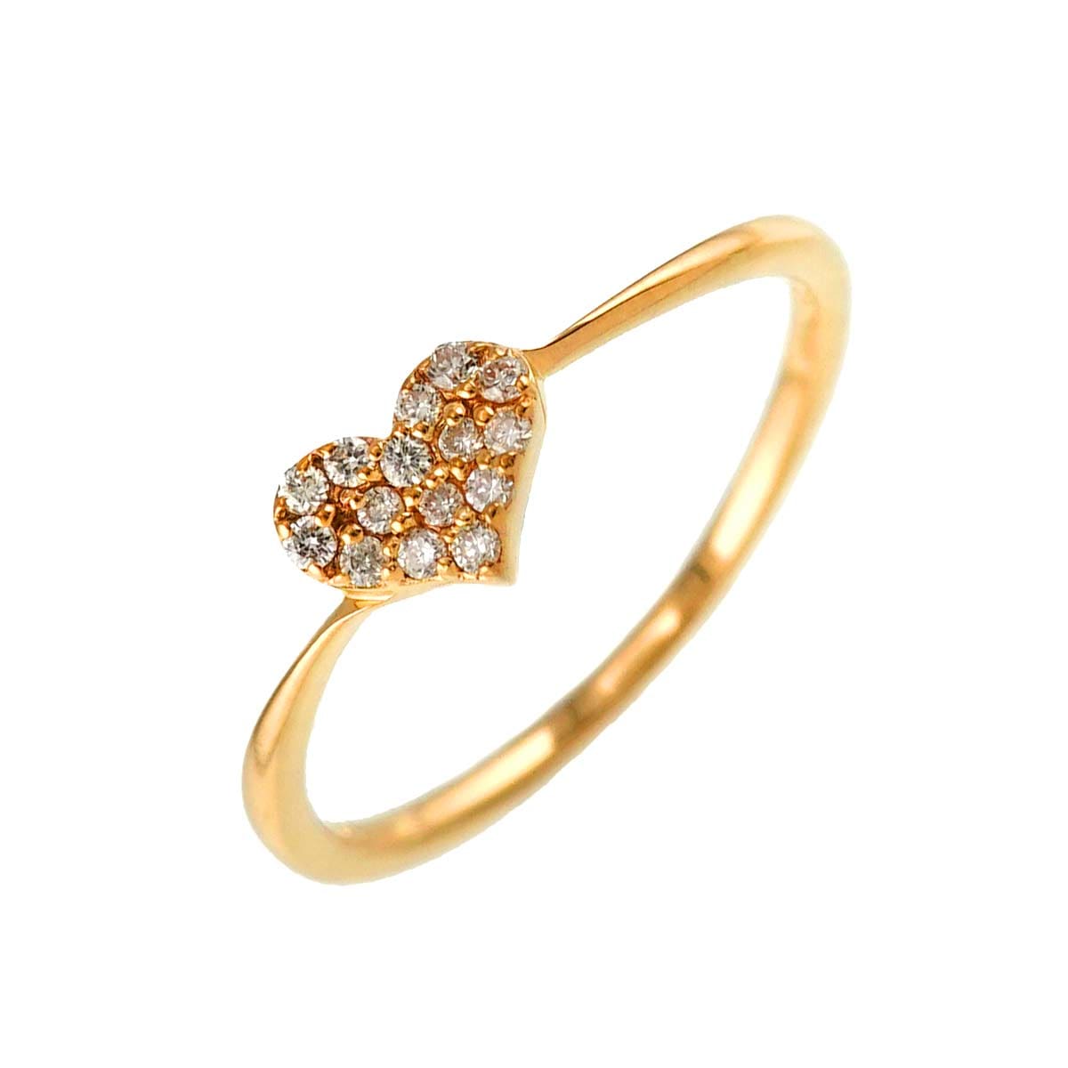 Samantha Tiara 9号 リング ダイヤ 0.07ct K18 YG イエローゴールド 750 指輪 ハート Diamond Ring サマンサティアラ 90254542