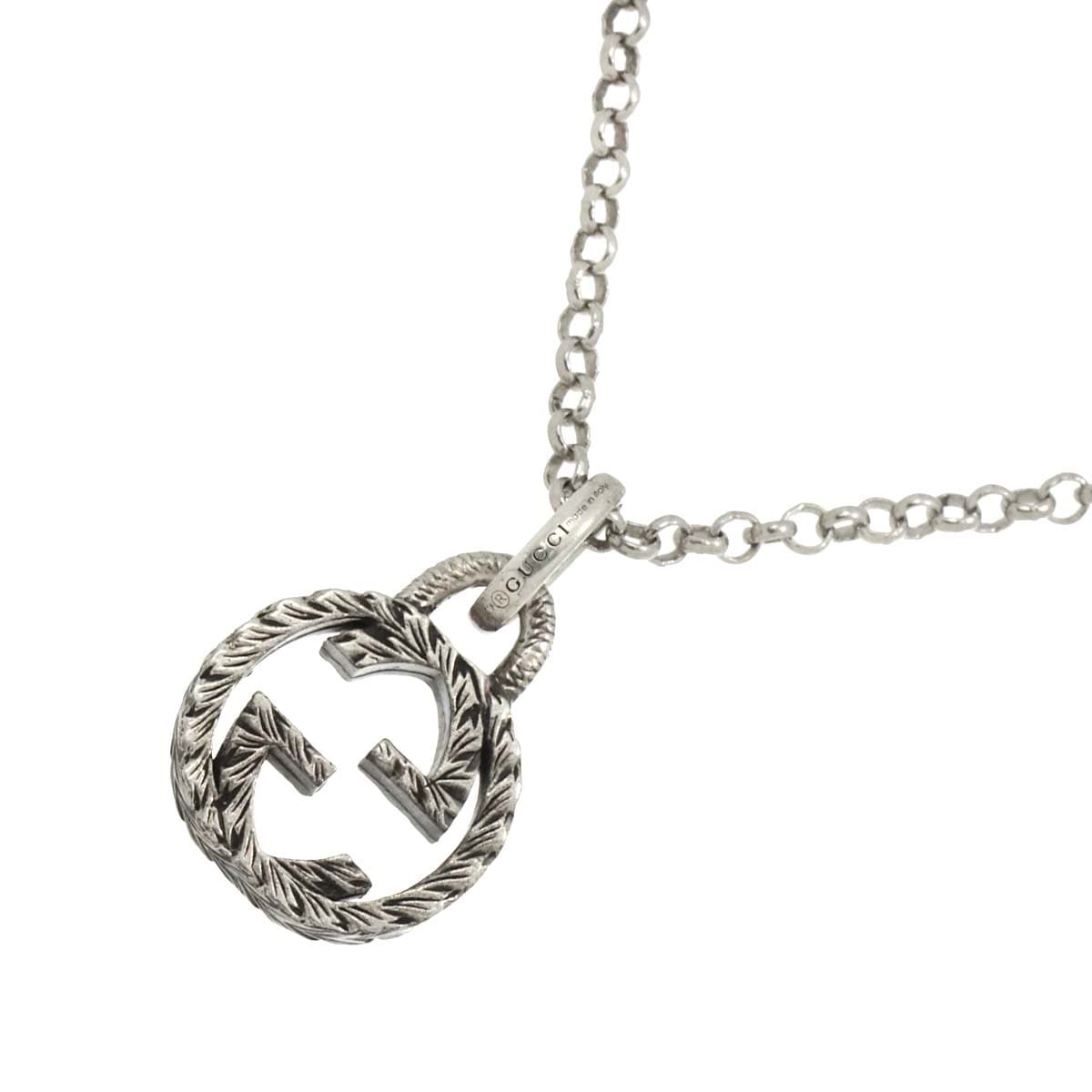 GUCCI インターロッキング ネックレス 50cm SV シルバー 925 Necklace グッチ 90255827