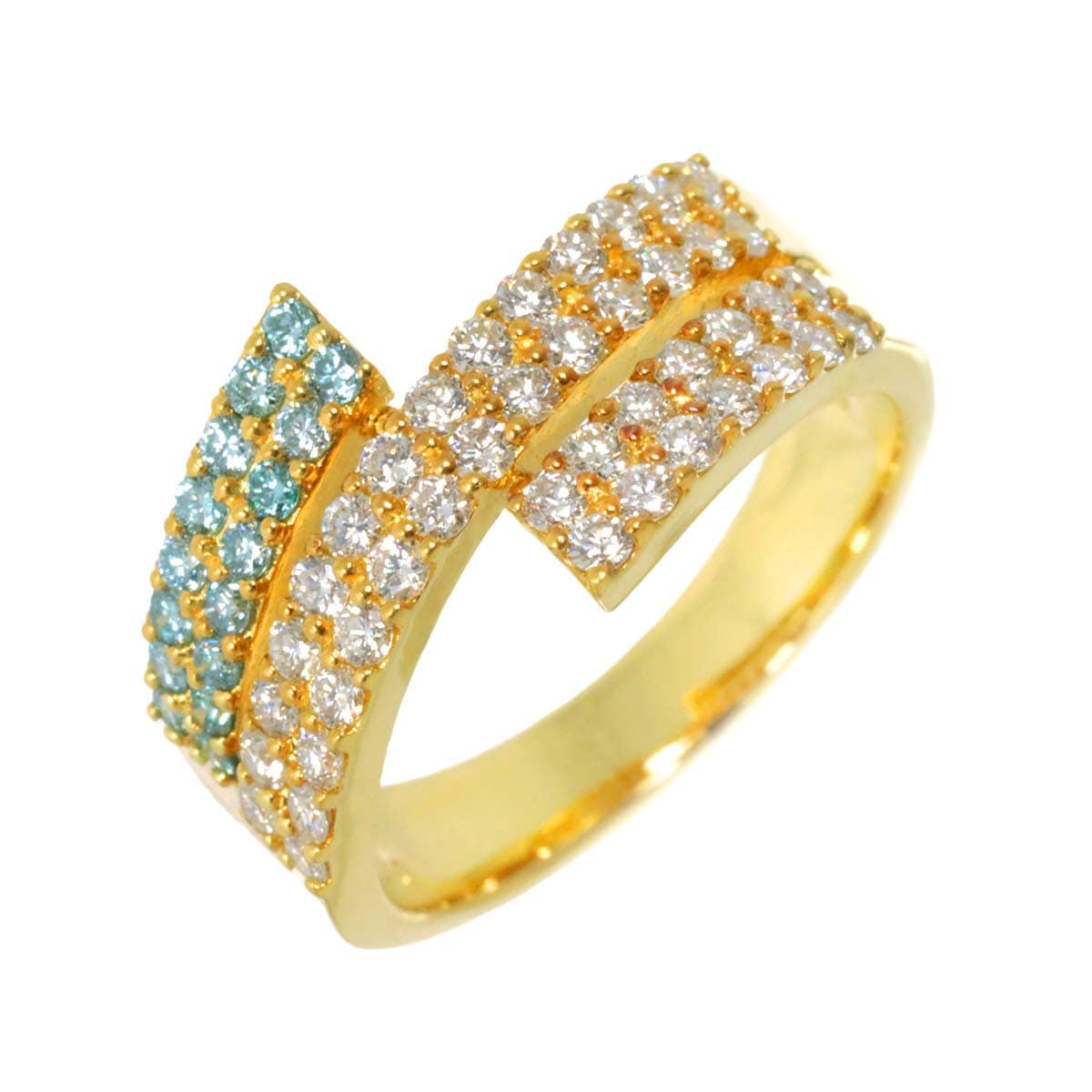 翁淳 リング 12号 トリートダイヤ 0.20ct ダイヤ 0.68ct K18 YG イエローゴールド 750 指輪 作家物 Diamond Ring 90261778