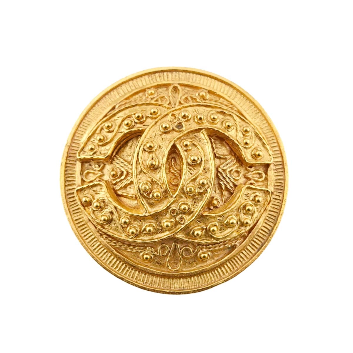 CHANEL ココマーク ブローチ ラウンド型 ゴールド 94A アクセサリー ヴィンテージ Vintage Brooch シャネル 90266213