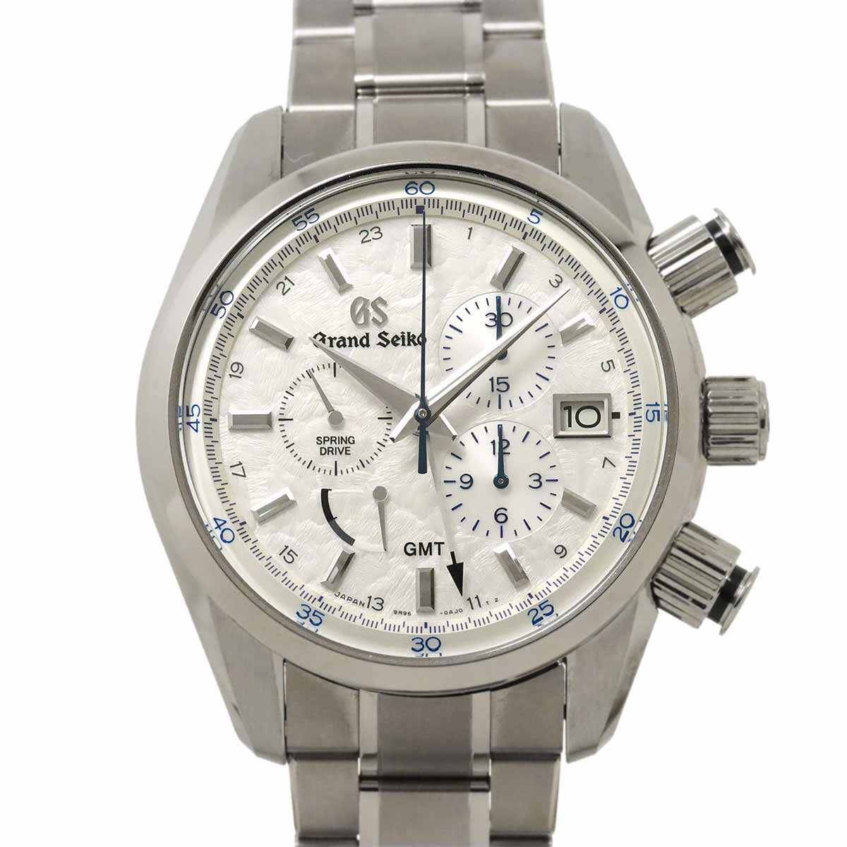 GRAND SEIKO スポーツコレクション スプリングドライブ GMT クロノグラフ SBGC247 メンズ 腕時計 9R96 0AP0 パワーリザーブ デイト シルバー オートマ 自動巻き ウォッチ Spring Drive グランドセイコー 90267161