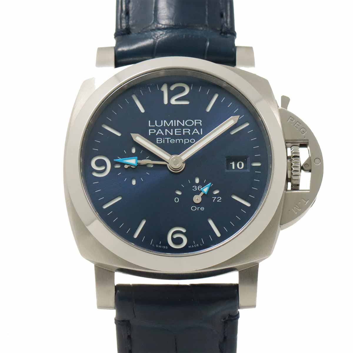 PANERAI ルミノール ビテンポ GMT PAM01361 メンズ 腕時計 デイト ブルー パワーリザーブ オートマ 自動巻き ウォッチ Luminor パネライ 90267225