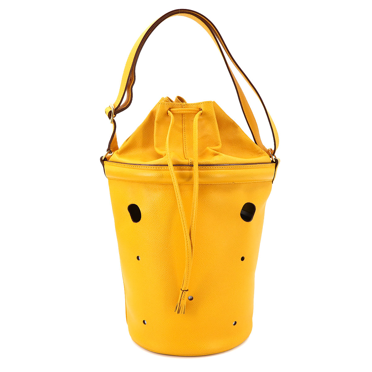 HERMES マンジョワール MM 2way ハンド ショルダー バッグ エプソン ジョーヌ □H刻印 Mangeoire M エルメス 90265832