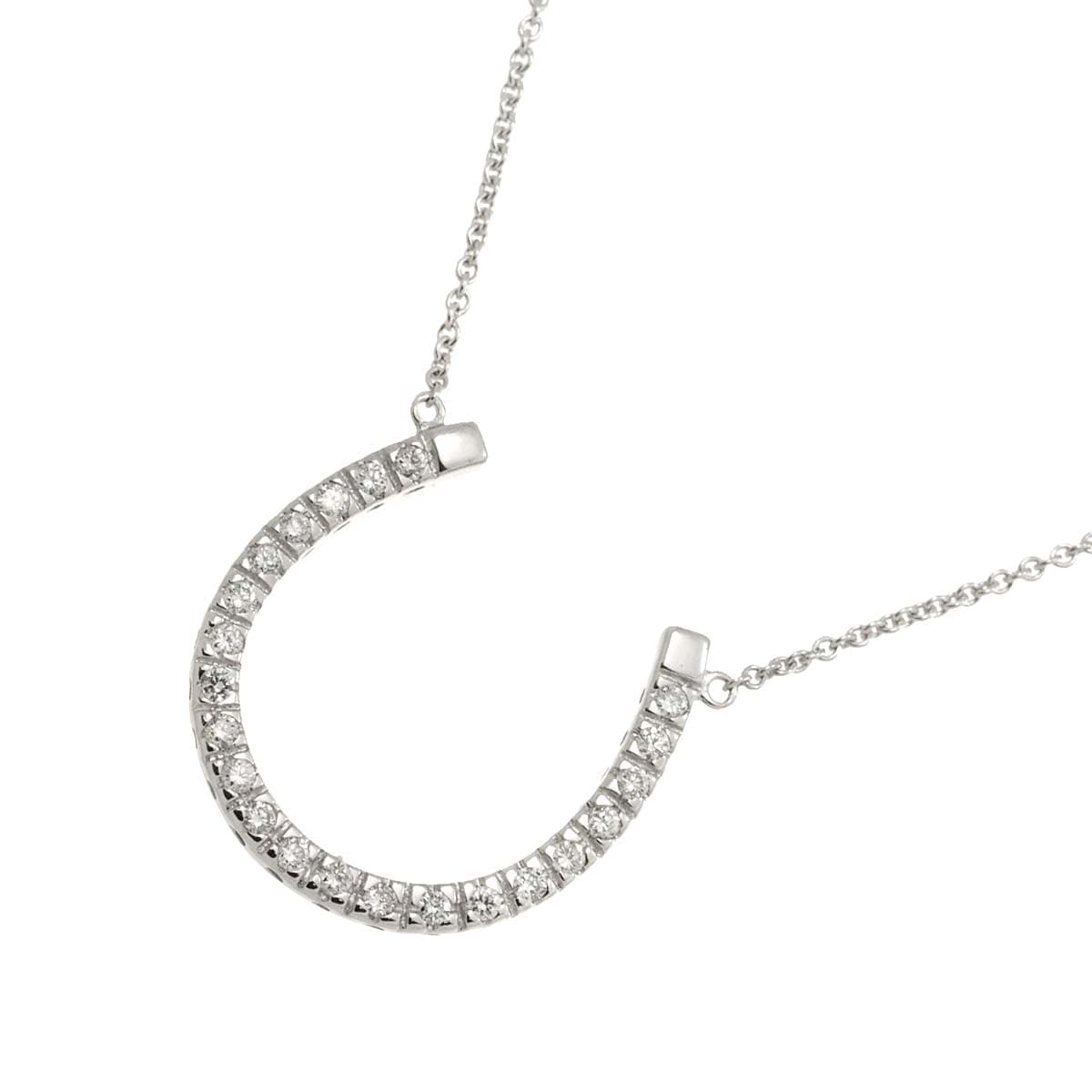 Star Jewelry ホースシュー ダイヤ ネックレス 40cm K18 WG ホワイトゴールド 750 Diamond Necklace スタージュエリー 90266385