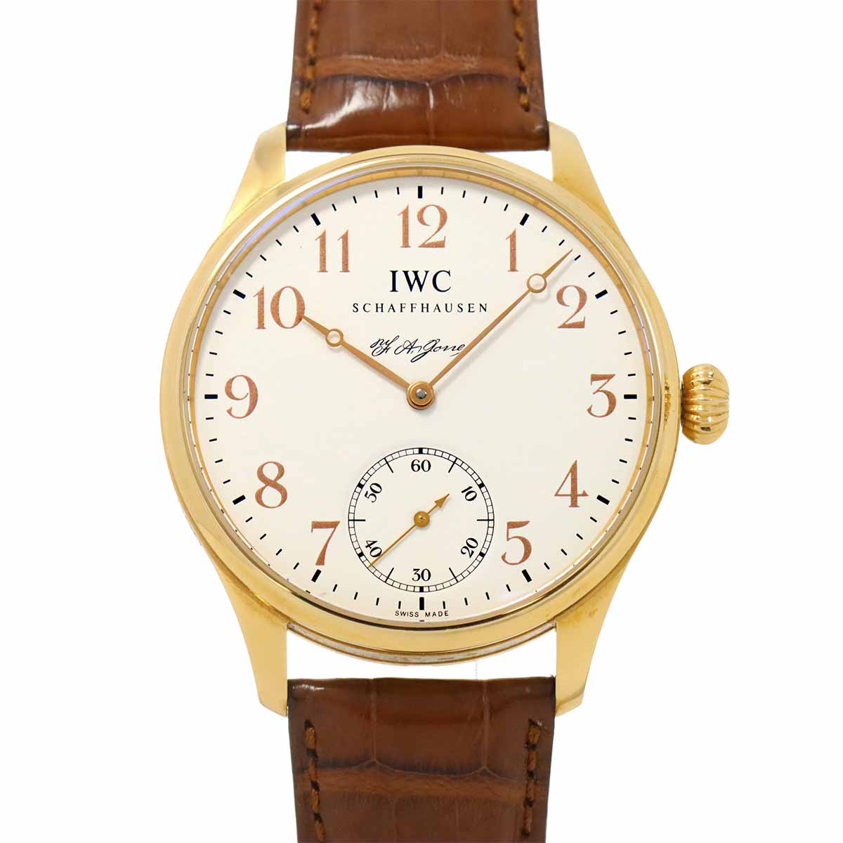 IWC ポルトギーゼ F.A.ジョーンズ IW544201 世界1000本限定 メンズ 腕時計 ホワイト K18PG 手巻き インターナショナル ウォッチ カンパニー Portuguese 90269393