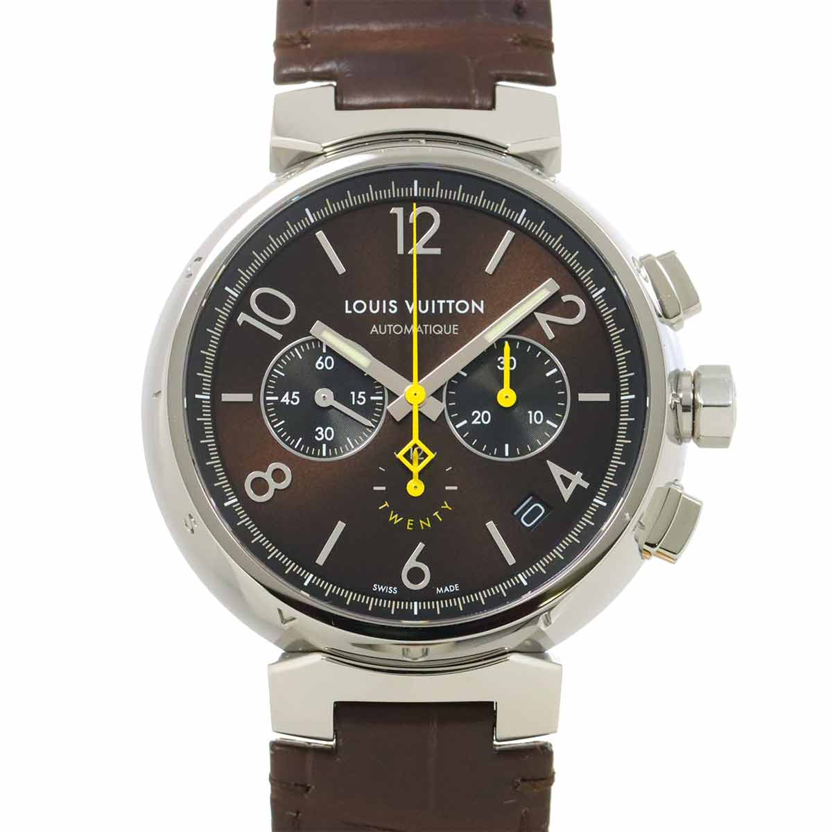 LOUIS VUITTON タンブール トゥエンティ QA174 世界200本限定 クロノグラフ メンズ 腕時計 デイト ブラウン エルプリメロ オートマ 自動巻き Tambour Twenty ルイ ヴィトン 90267864