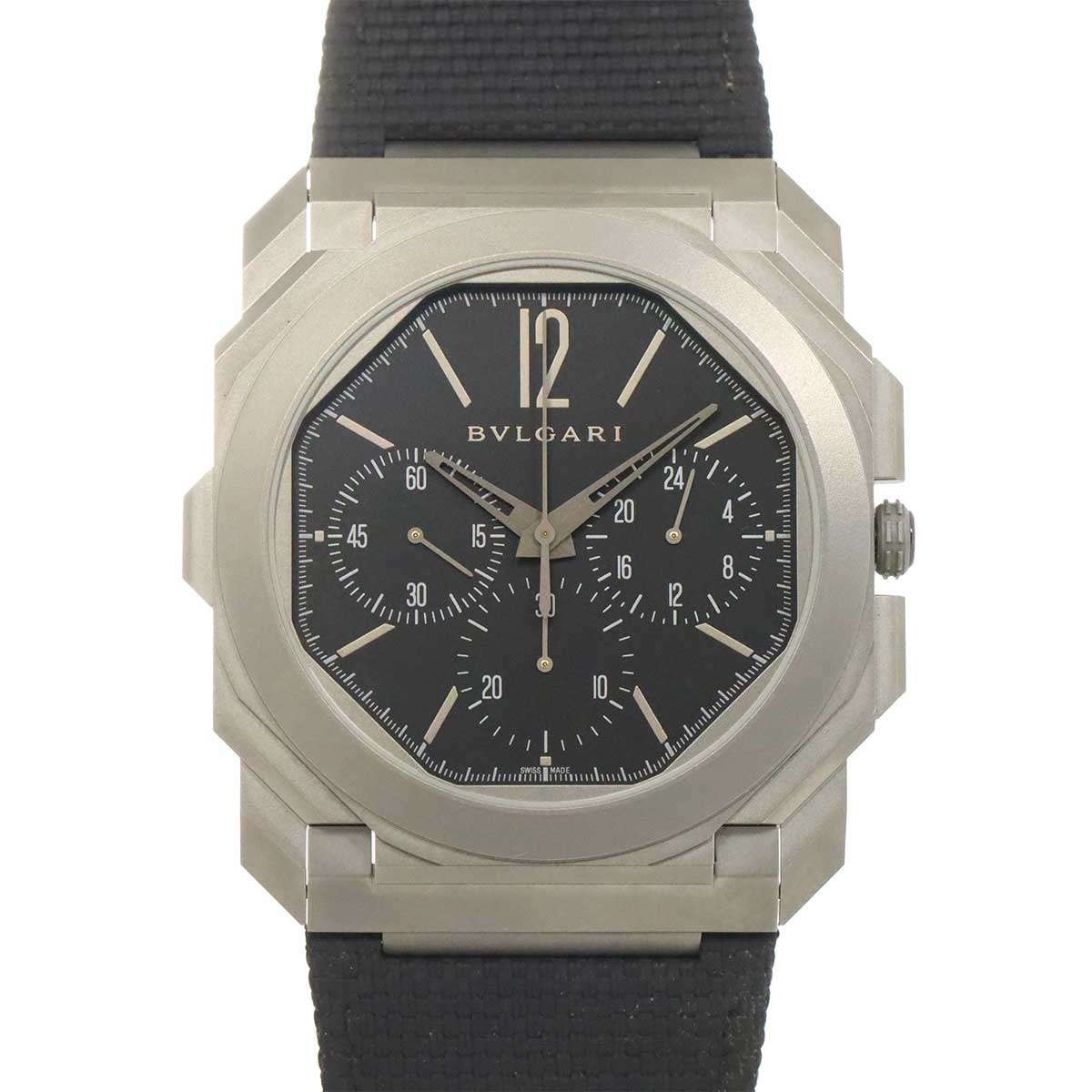 BVLGARI ブルガリ オクト フィニッシモ GMT BGO42TXTCHGMT クロノグラフ メンズ 腕時計 ブラック オートマ 自動巻き ウォッチ OCTO ブルガリ 90268735