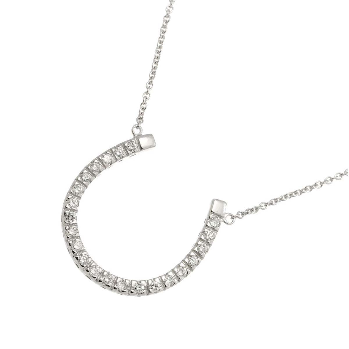 Star Jewelry ホースシュー ダイヤ ネックレス 42cm K18 WG ホワイトゴールド 750 Diamond Necklace スタージュエリー 90266386