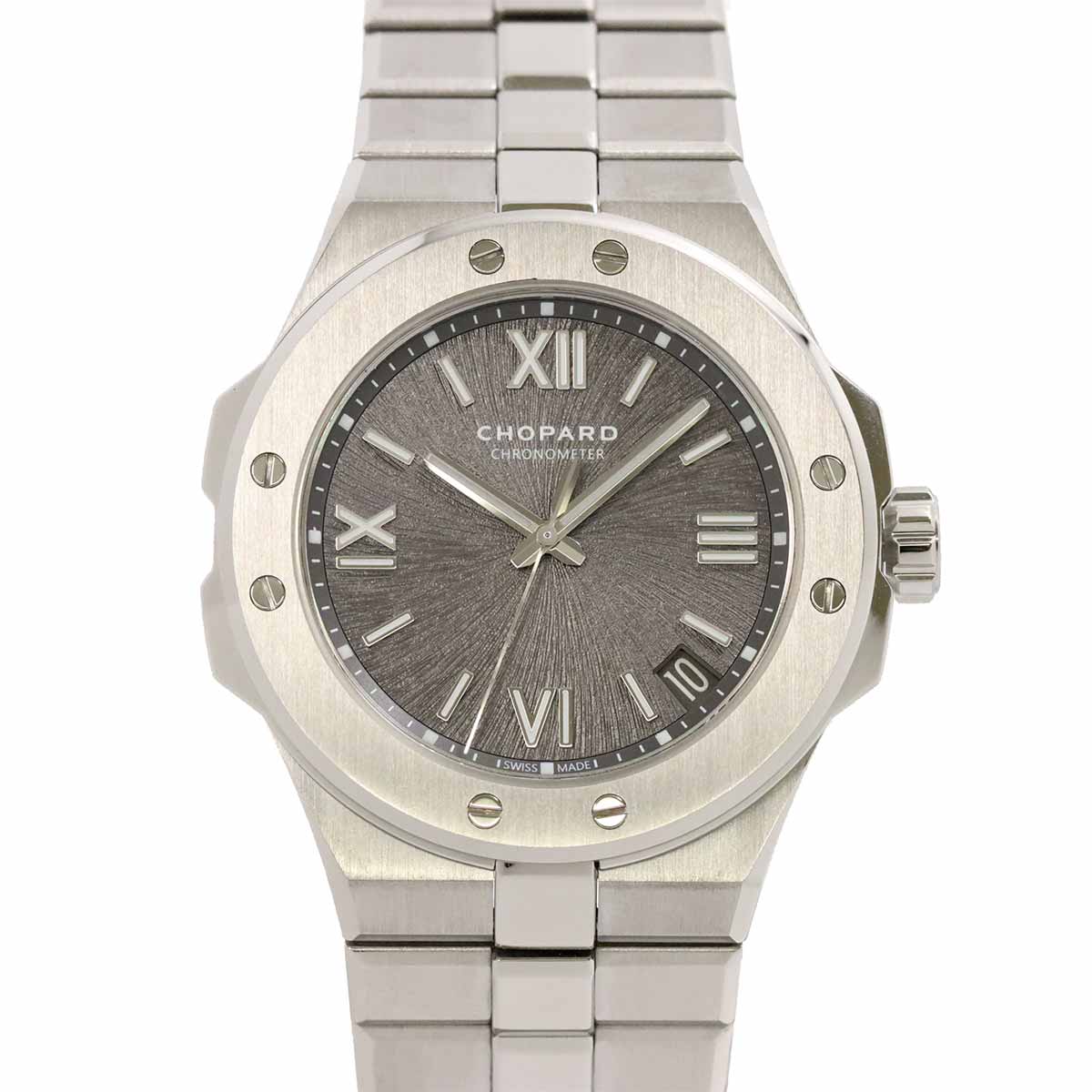 Chopard アルパイン イーグル ラージ 298600-3002 メンズ 腕時計 グレー デイト 自動巻き ウォッチ Alpine ショパール 90268238