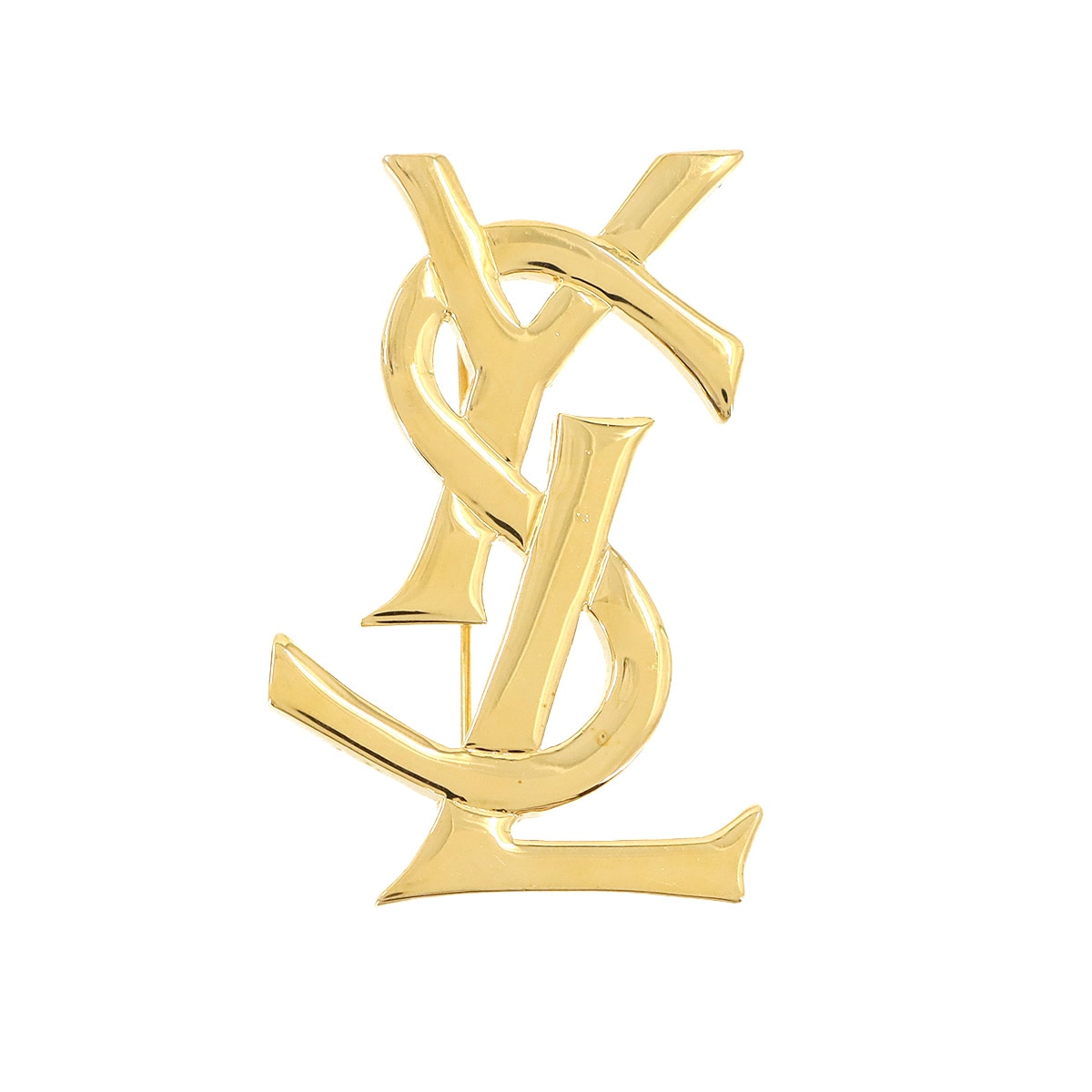 Yves Saint Laurent YSL ロゴ ブローチ ゴールド アクセサリー Brooch イ サンローラン 90275948