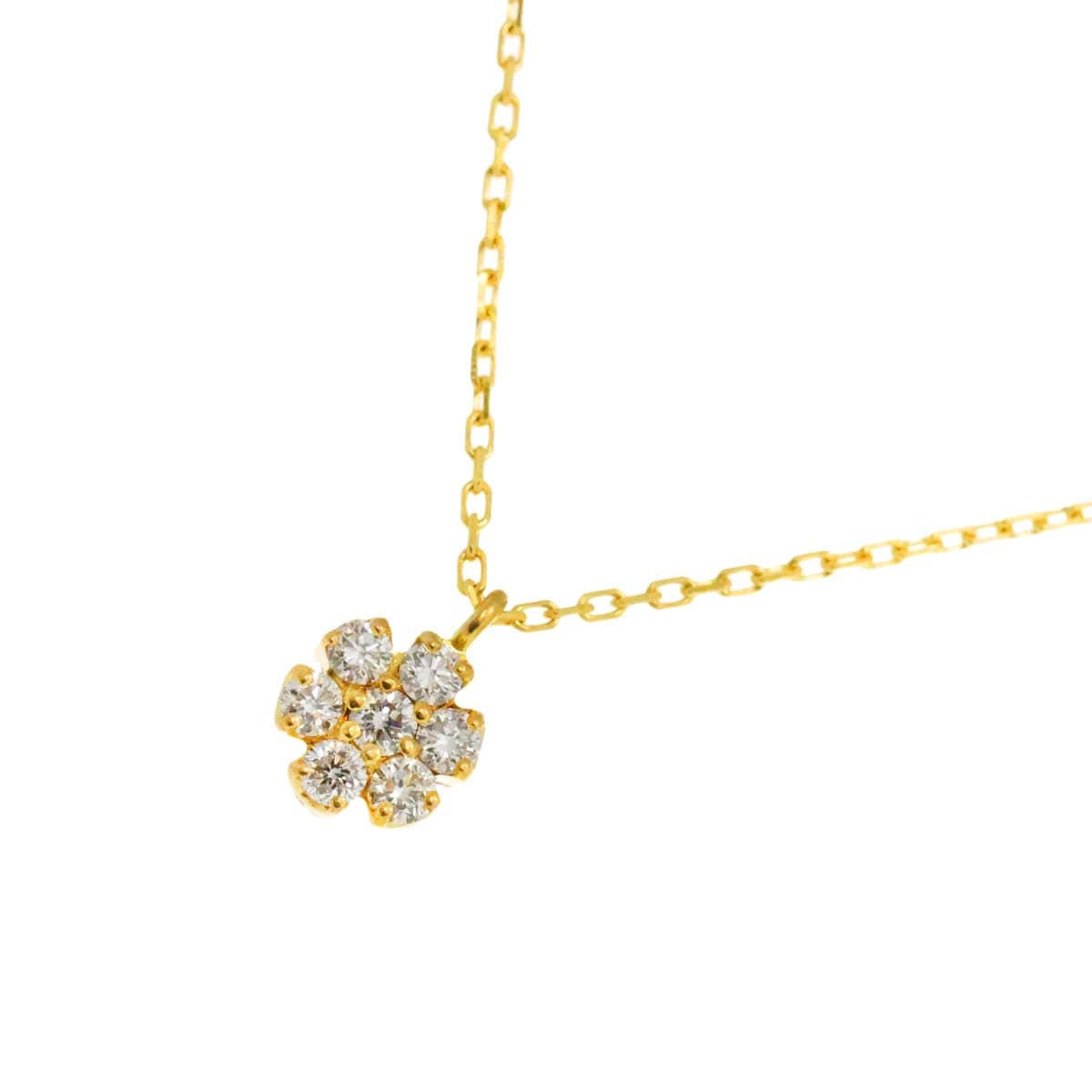 Ponte Vecchio ダイヤ 0.13ct サファイヤ ネックレス 40cm K18 YG イエローゴールド 750 Diamond Necklace ポンテヴェキオ 90273538