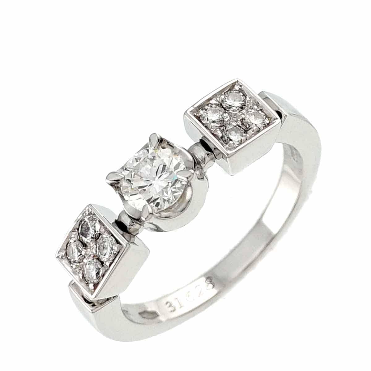 BVLGARI ルチア 8号 リング ダイヤ K18 WG ホワイトゴールド 750 指輪 Diamond Ring ブルガリ 90271141