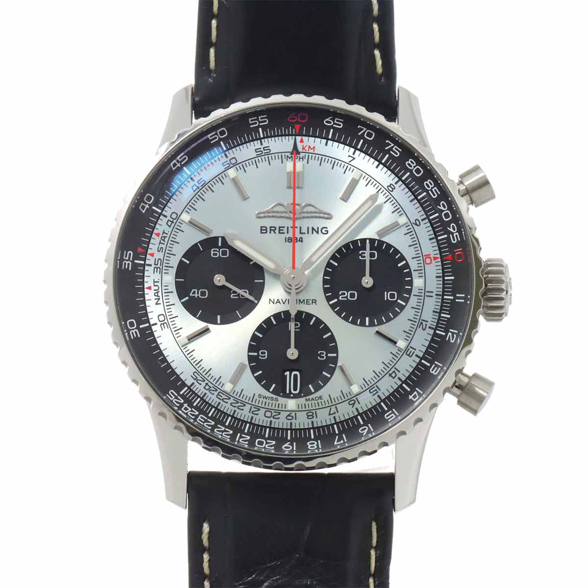 BREITLING ナビタイマー B01 クロノグラフ41 AB0139 メンズ 腕時計 デイト アイスブルー 自動巻き Navitimer B01 ブライトリング 90277181
