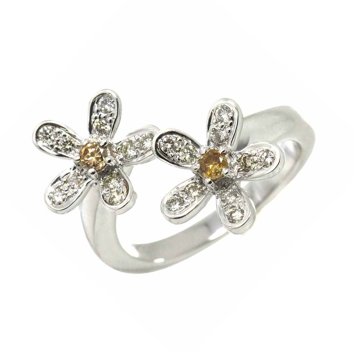 リング 12号 ダイヤ 0.42ct K18 WG ホワイトゴールド 750 指輪 Diamond Ring 90273793