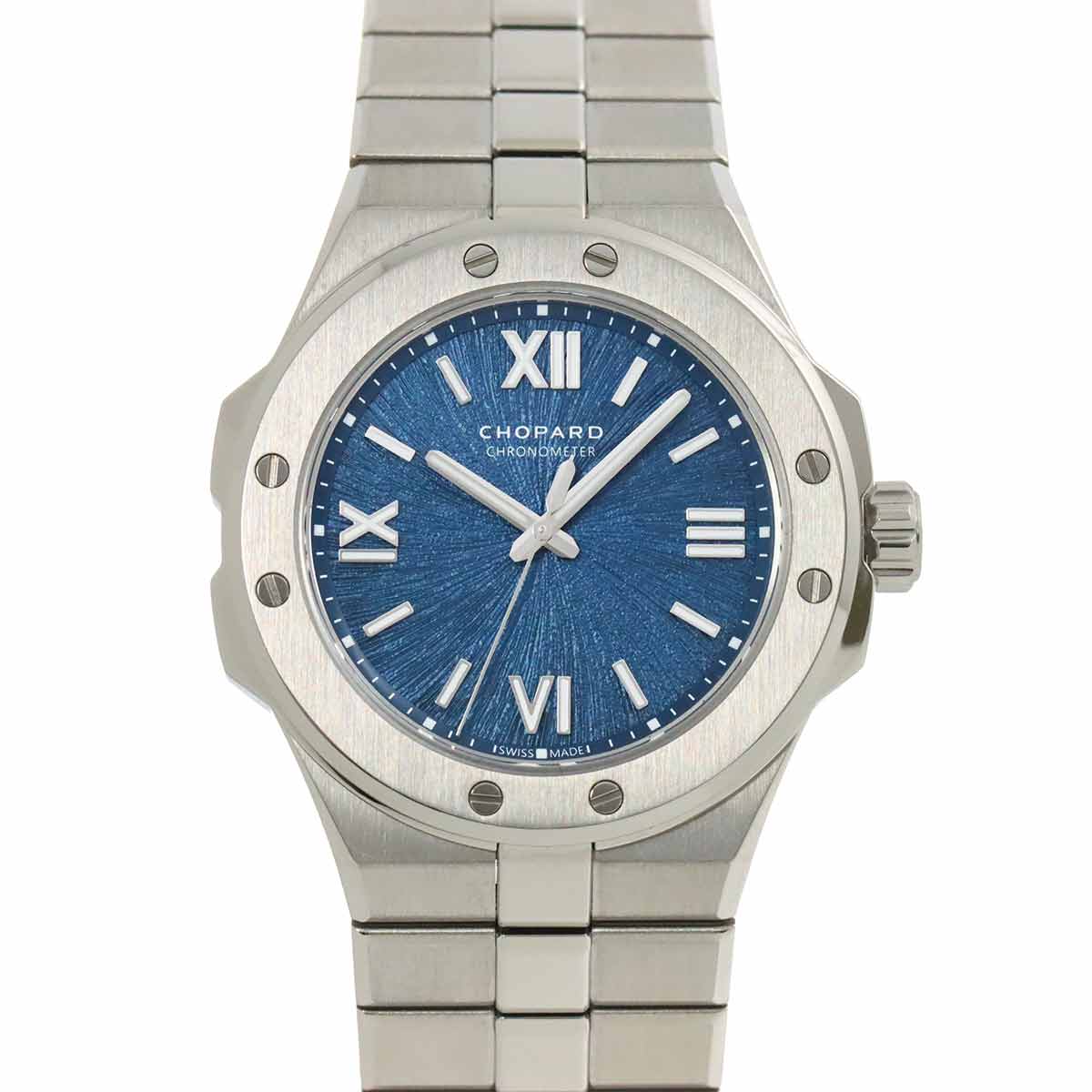 Chopard アルパイン イーグル 36 298601 3001 ボーイズ 腕時計 デイト ブルー 自動巻き ウォッチ Alpine ショパール 90277608