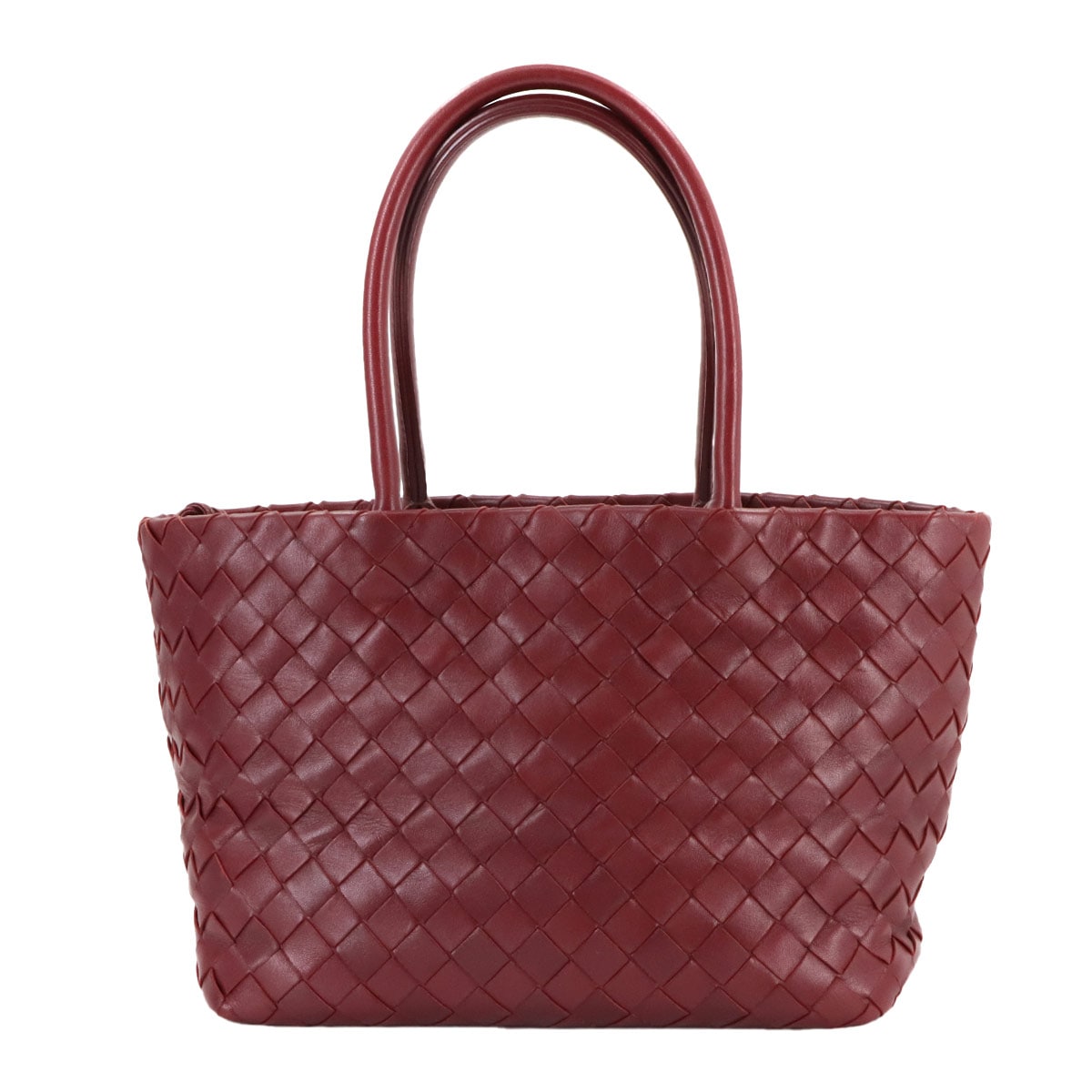 BOTTEGA VENETA イントレチャート トート バッグ レザー ボルドー 600887 Intrecciato Bag ボッテガ ヴェネタ 90278289