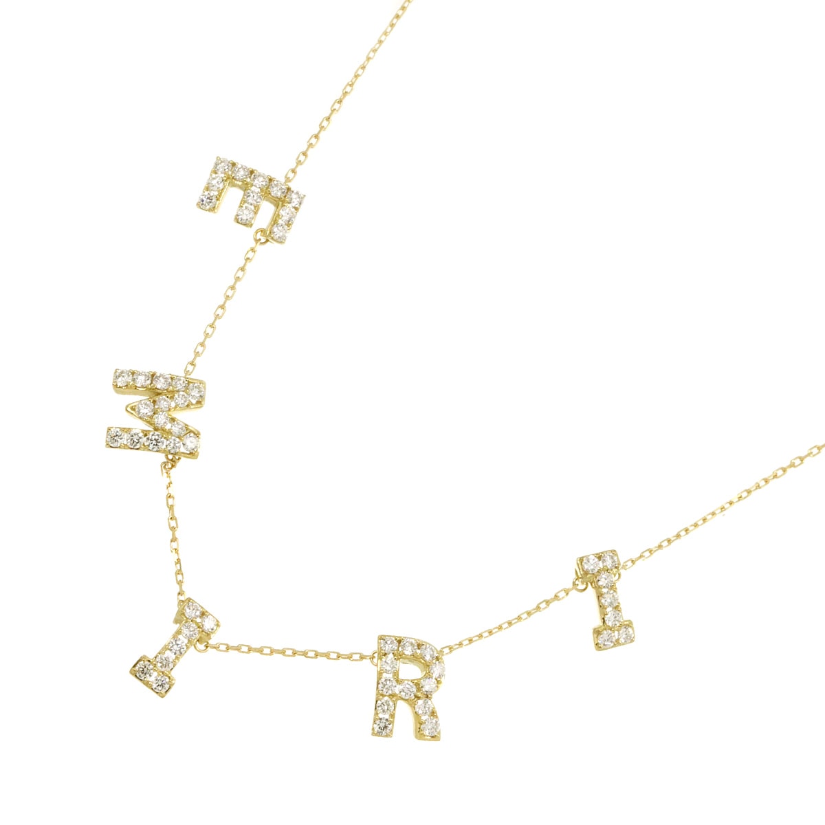 AHKAH プルミエトワール ダイヤ ネックレス 36cm K18 YG イエローゴールド 750 Diamond Necklace アーカー 90276120