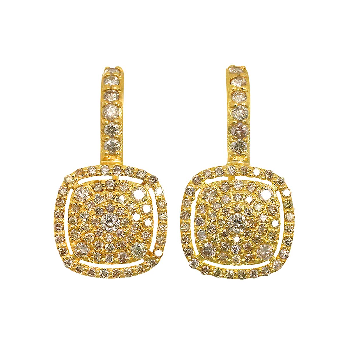 ダイヤ 0.40ct/0.40ct ピアス K18 YG イエローゴールド 750 Diamond Earrings Pierced 90274348