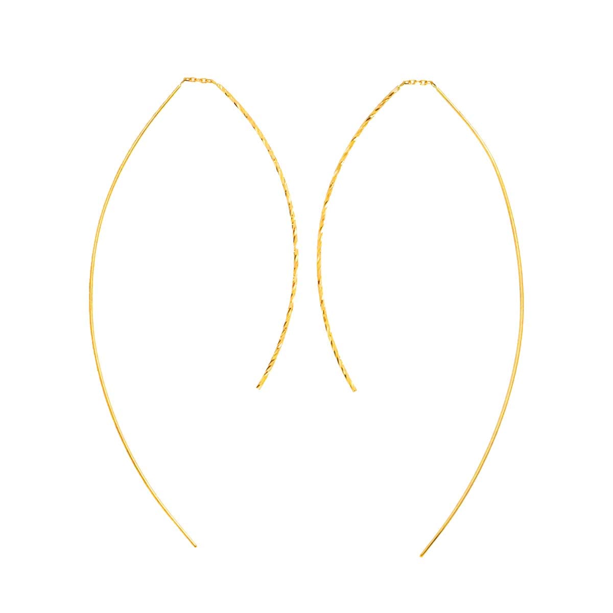 agete フック ピアス K18 YG イエローゴールド 750 Earrings Pierced アガット 90275764