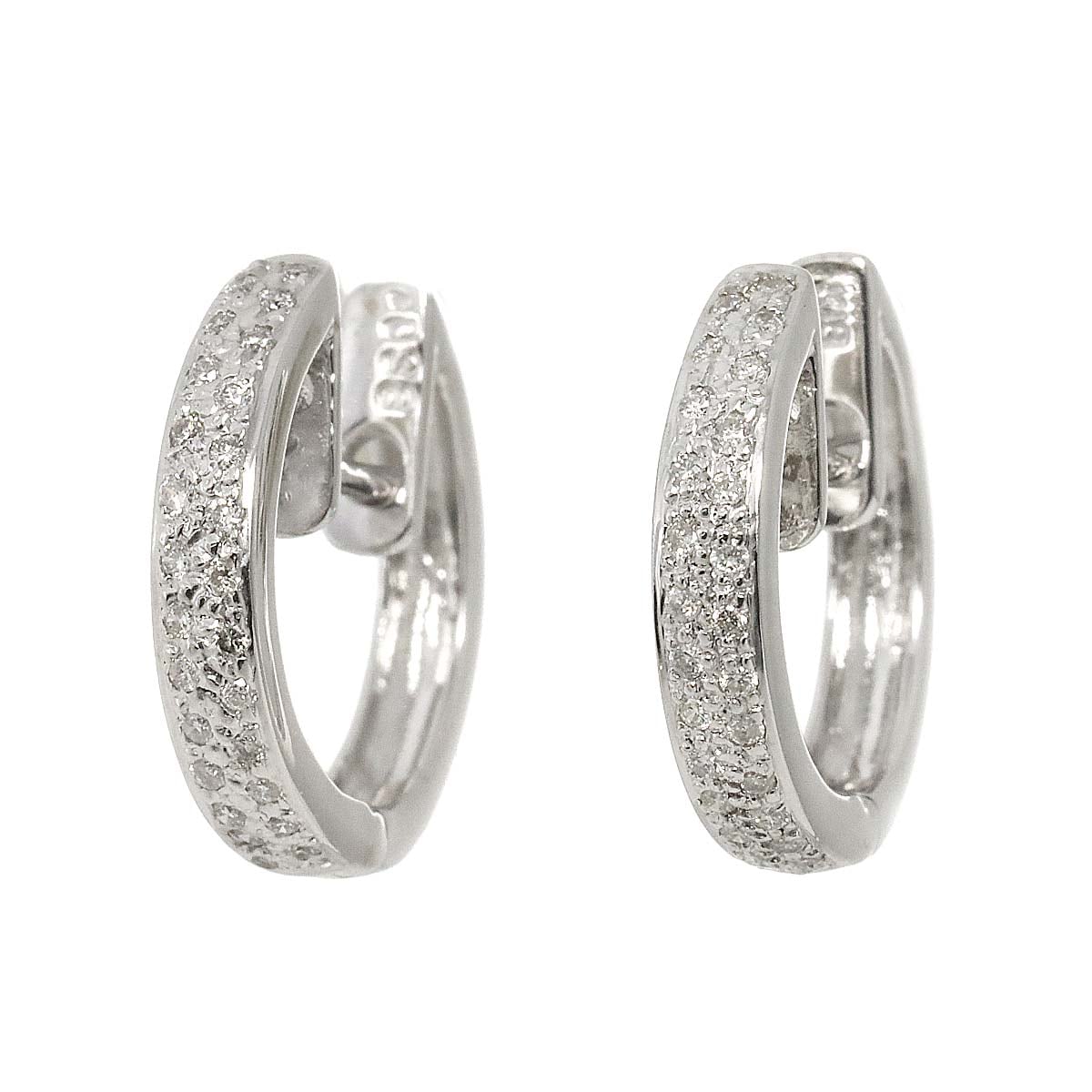 ダイヤ 0.38ct K18 WG ピアス ホワイトゴールド 750 Diamond Earrings Pierced 90277781