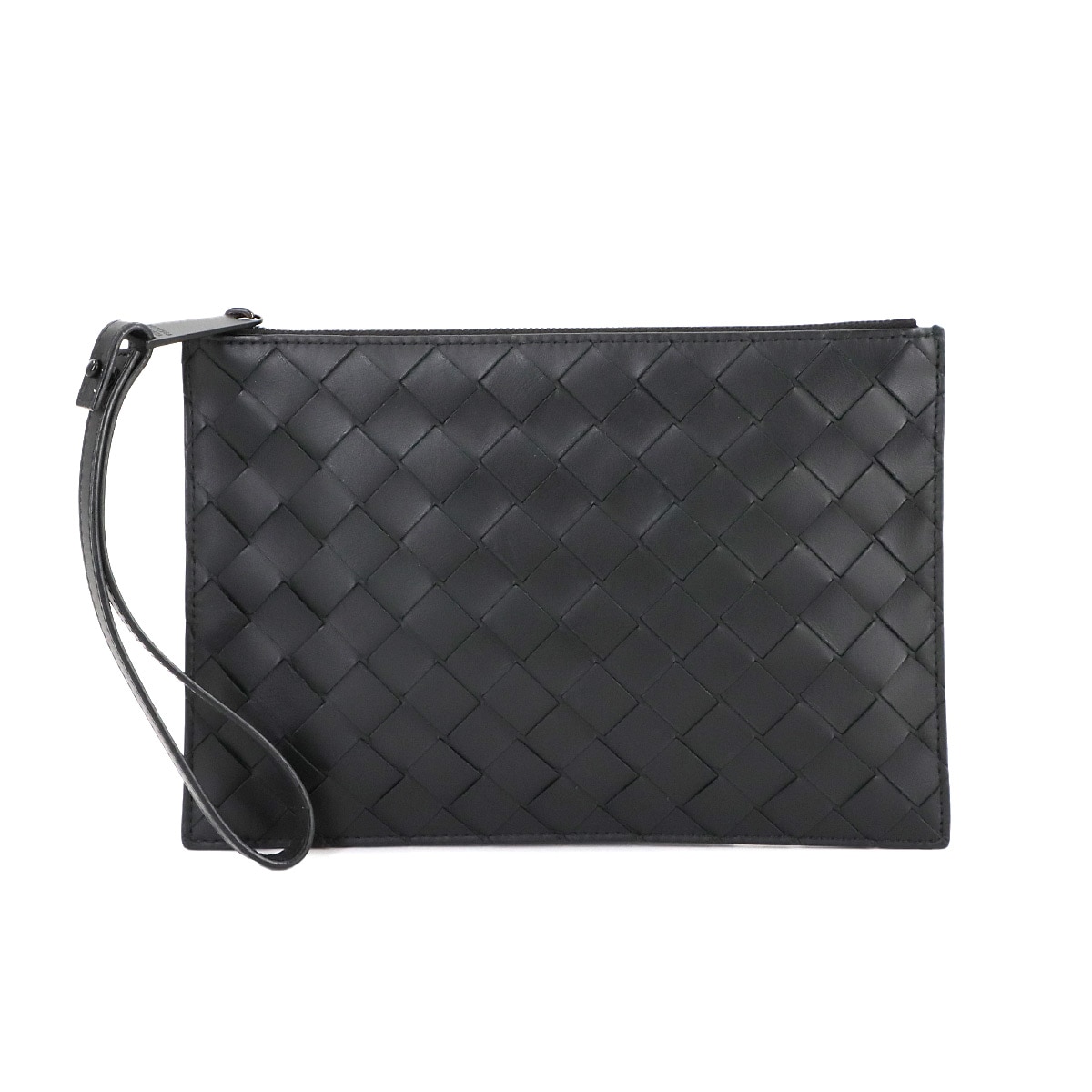BOTTEGA VENETA イントレチャート ポーチ レザー ブラック 592643 ブラック 金具 Intrecciato Pouch ボッテガ ヴェネタ 90277104