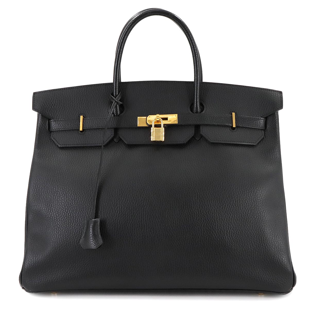 HERMES バーキン40 ハンド バッグ アルデンヌ ブラック □A刻印 ゴールド 金具 Birkin 40 エルメス 90280558