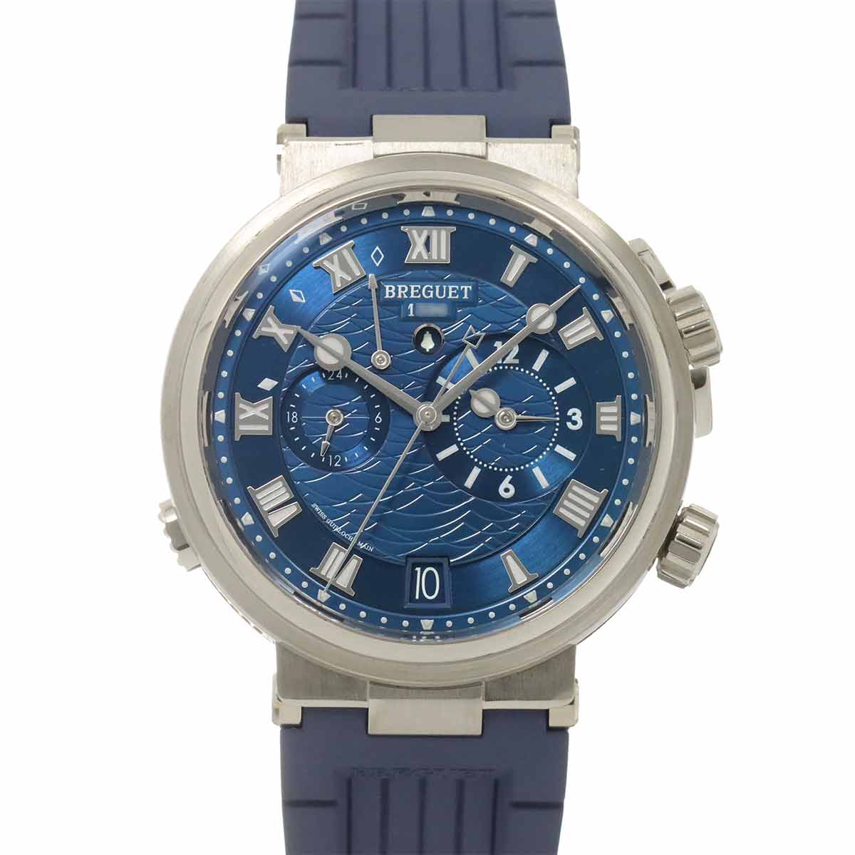 Breguet マリーン アラーム ミュージカル GMT 5547BB メンズ 腕時計 ブルー K18WG ホワイトゴールド オートマ 自動巻き ウォッチ Marine ブレゲ 90276304