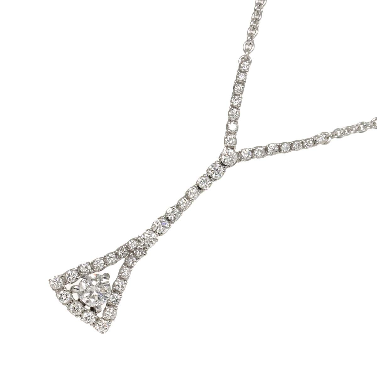 Ponte Vecchio ダイヤ 0.32ct ネックレス 38cm K18 WG ホワイトゴールド 750 Diamond Necklace ポンテヴェキオ 90277680