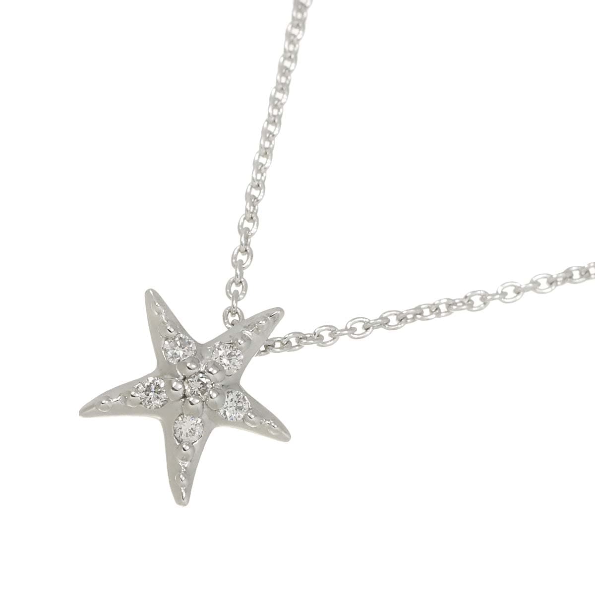 Star Jewelry スター ダイヤ 0.05ct ネックレス 40cm K18 WG ホワイトゴールド 750 Diamond Necklace スタージュエリー 90276423