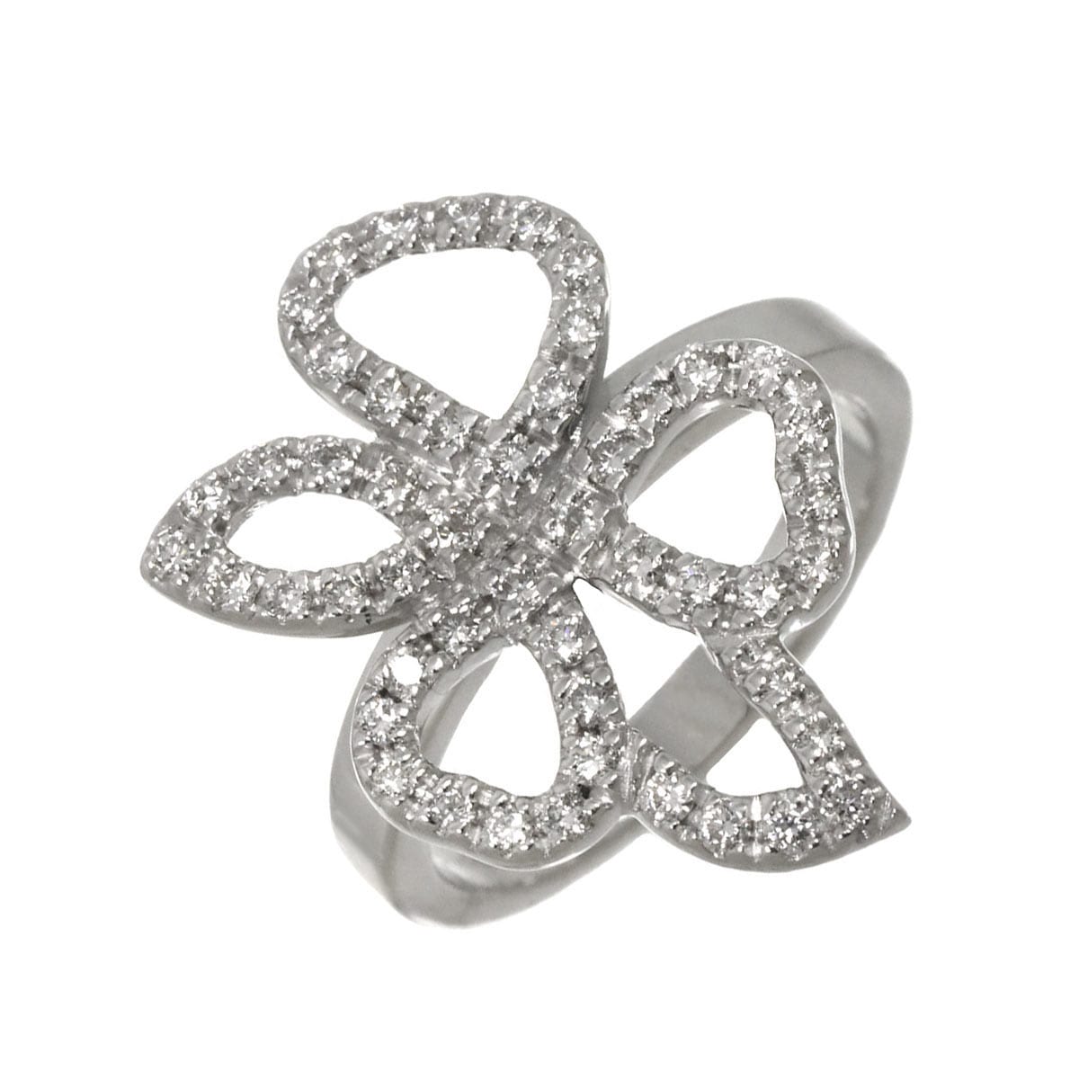 GUCCI #7 リング ダイヤ K18 WG ホワイトゴールド 750 指輪 フラワー Diamond Ring グッチ 90276503