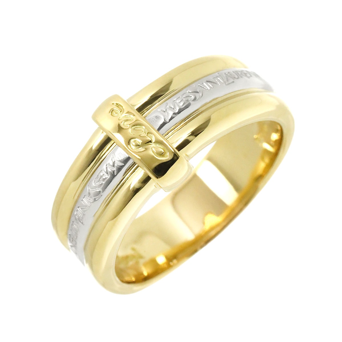Yves Saint Laurent 17号 リング K18 YG Pt イエローゴールド プラチナ 750 指輪 Ring イヴ サンローラン 90277765
