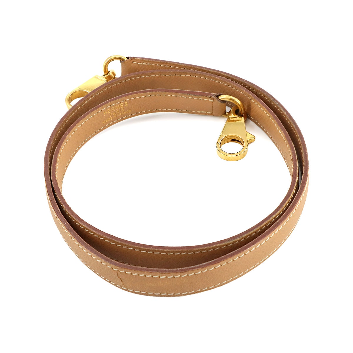 HERMES ケリー ボリード ショルダー ストラップ クシュベル エプソン ナチュラル ブラウン 小物 Shoulder Strap エルメス 90279832