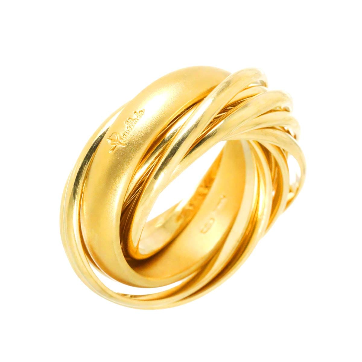 Pomellato 10号 11連 リング K18 YG イエローゴールド 750 指輪 Ring ポメラート 90277756