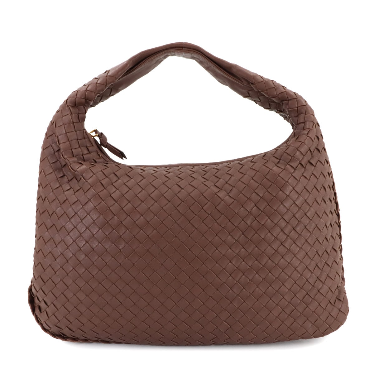 BOTTEGA VENETA イントレチャート ワンショルダー バッグ レザー ブラウン 115653 ゴールド 金具 Intrecciato Bag ボッテガ ヴェネタ 90280894