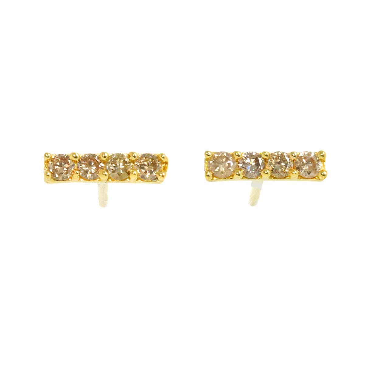 ダイヤ 0.10ct/0.10ct ピアス K18 YG イエローゴールド 750 Diamond Earrings Pierced 90282839