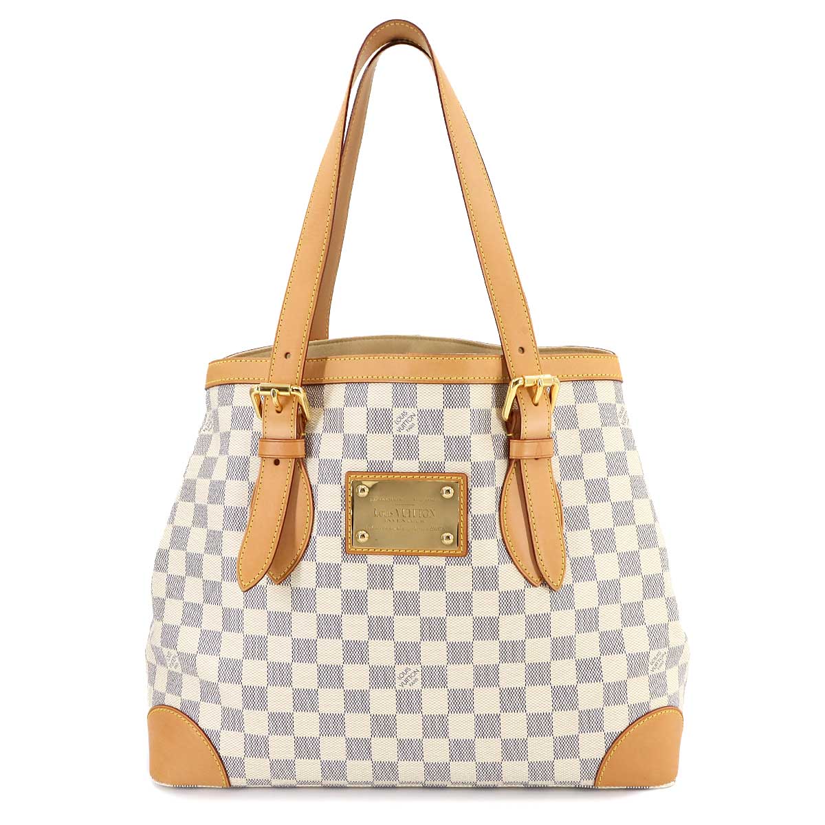 LOUIS VUITTON ダミエ アズール ハムステッド MM トート バッグ ホワイト N51206 Hampstead MM ルイ ヴィトン 90280745