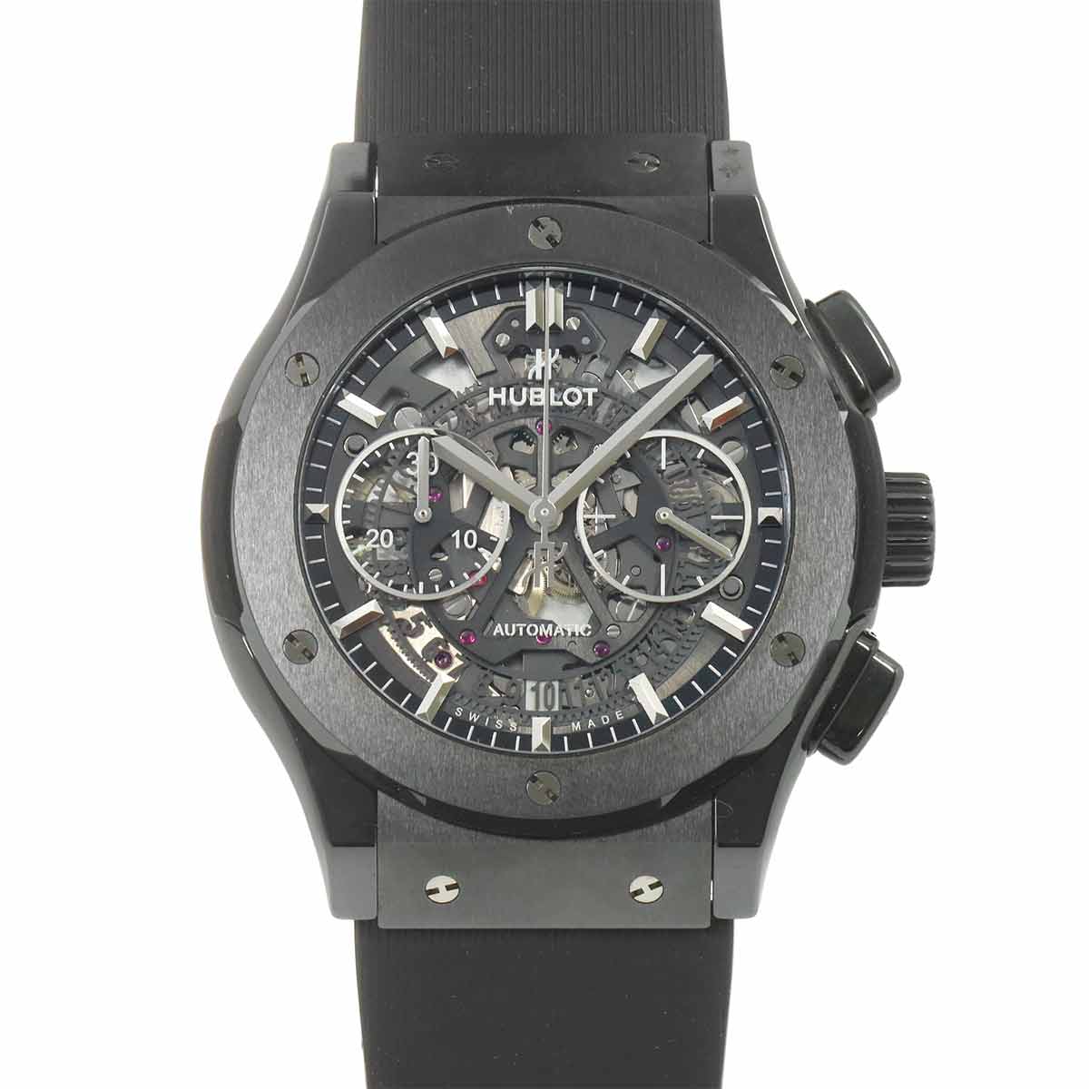 HUBLOT クラシックフュージョン アエロフュージョン ブラックマジック クロノグラフ 525 CM 0170 RX メンズ 腕時計 スケルトン ウォッチ ウブロ 90283874