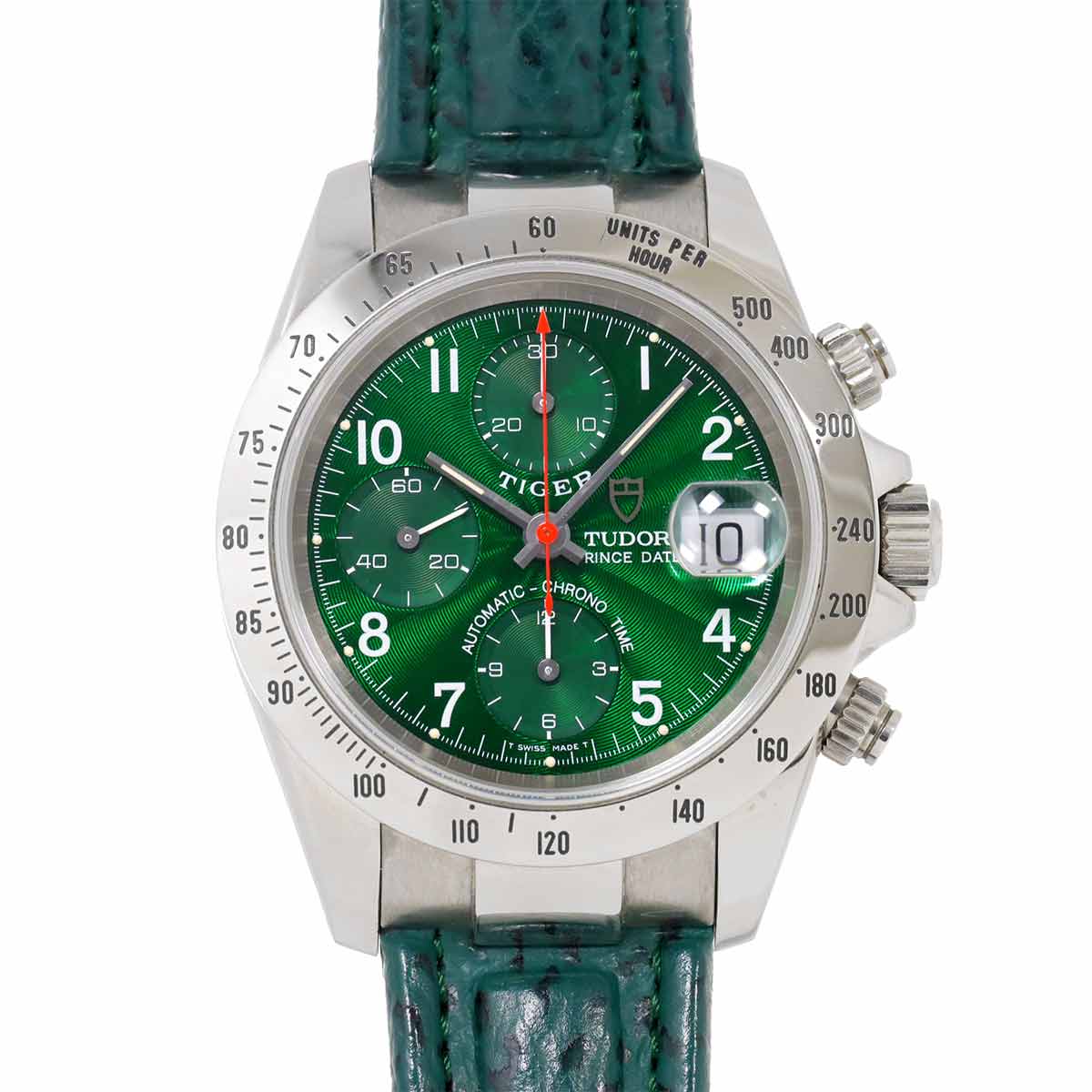TUDOR クロノタイム タイガー プリンスデイト 79280 メンズ 腕時計 グリーン 文字盤 オートマ 自動巻き ウォッチ チューダー チュードル 90200903