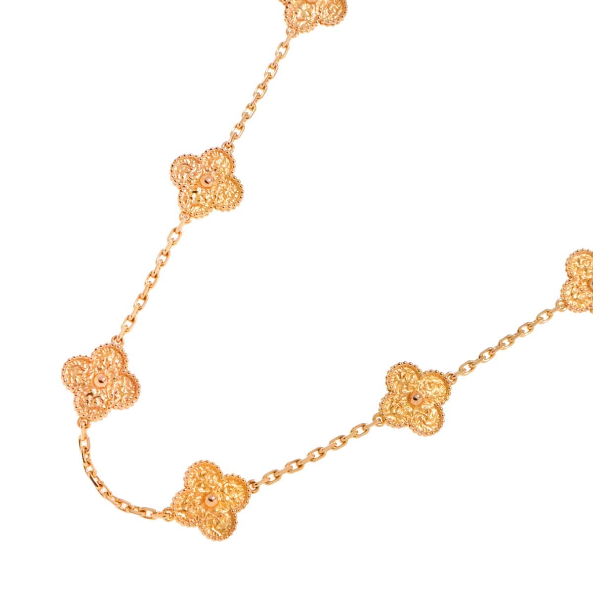 Van Cleef & Arpels ヴィンテージ アルハンブラ 10P ネックレス 42cm K18 PG ピンクゴールド 750 Vintage Alhambra ヴァンクリーフ & アーペル 90280414