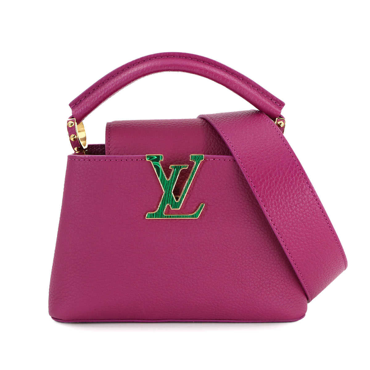 LOUIS VUITTON カプシーヌ MINI 2way ハンド ショルダー バッグ トリヨンレザー パープル系 RFID Capucines MINI Bag ルイ ヴィトン 90280602