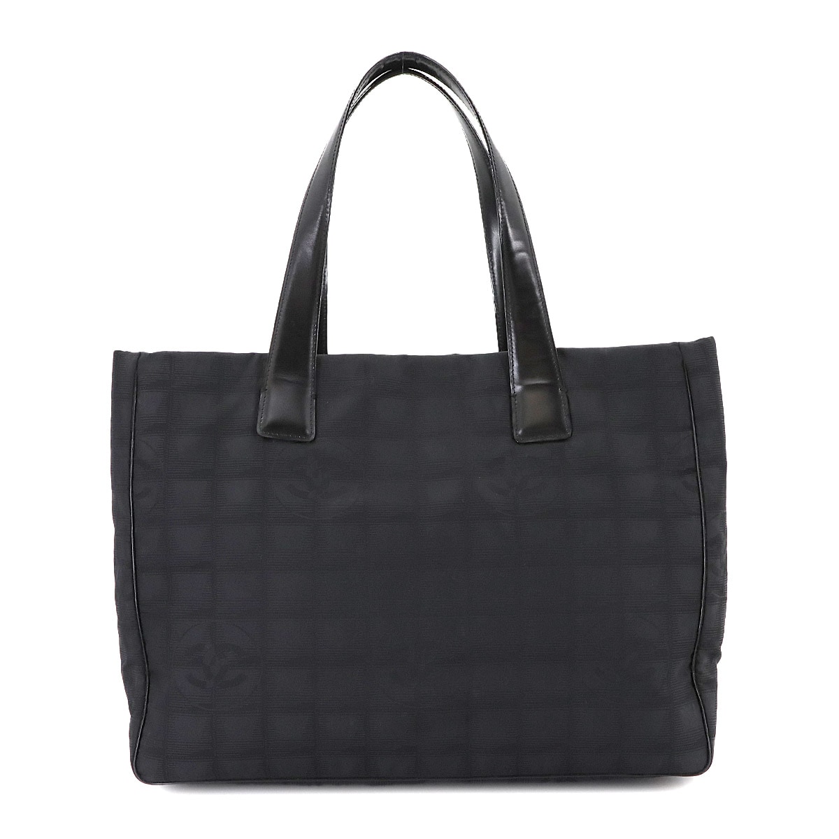 CHANEL ニュートラベルライン トート MM バッグ ナイロンジャガード レザー ブラック A15991 New Travel Line Tote MM シャネル 90280872