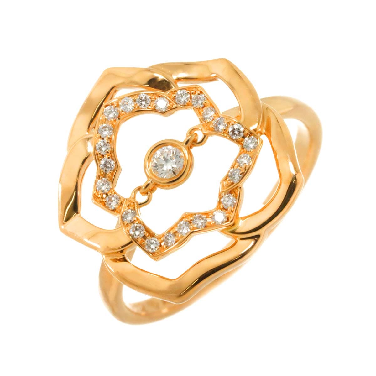 PIAGET ローズ #49 リング ダイヤ K18 PG ピンクゴールド 750 指輪 Rose Diamond Ring【証明書付き】ピアジェ 90281721