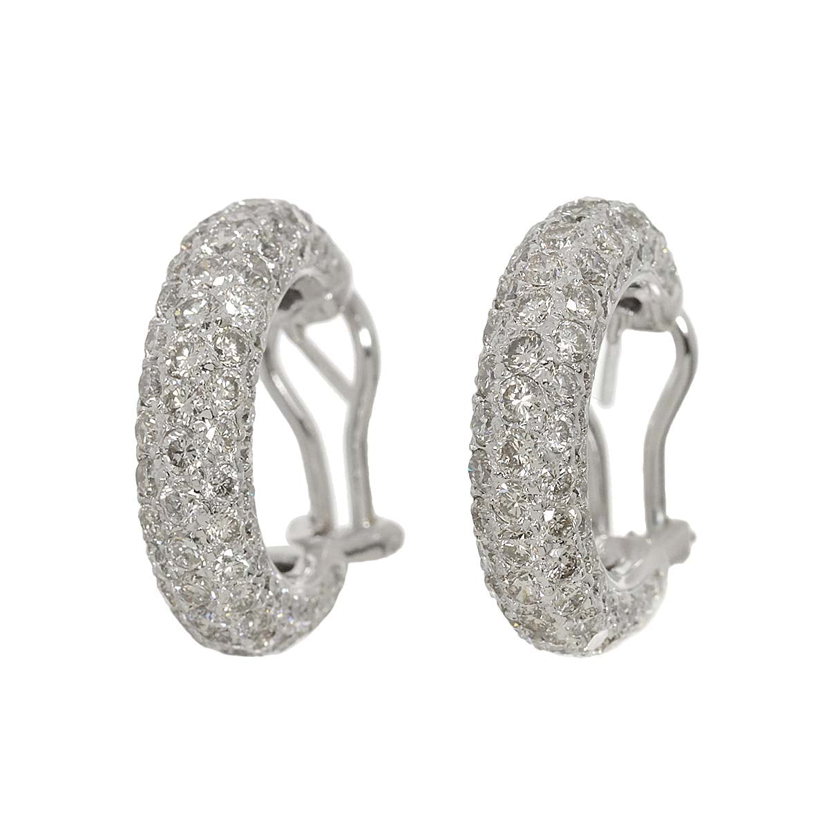 ダイヤ 4.50ct ピアス K18 WG ホワイトゴールド 750 Diamond Earrings Pierced 90279582