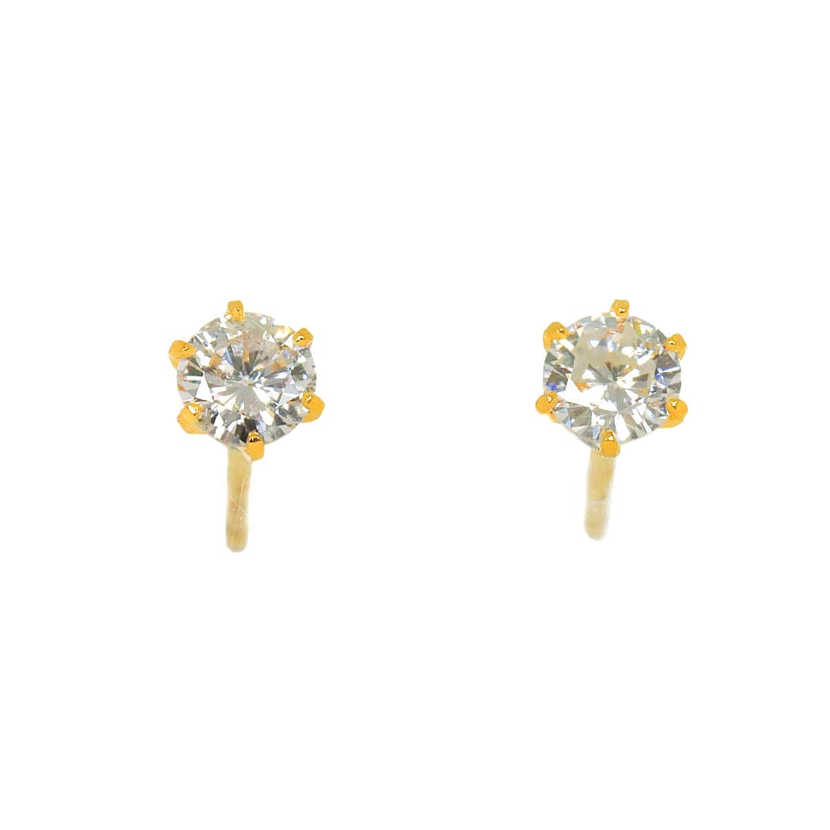 ダイヤ 0.10ct/0.10ct ピアス K18 YG イエローゴールド 750 Diamond Earrings Pierced 90283651