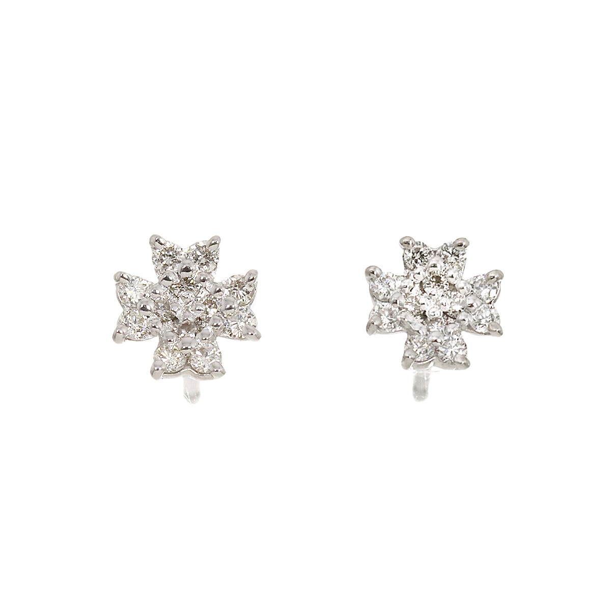 Vendome Aoyama ダイヤ ピアス K18 WG ホワイトゴールド 750 VA Diamond Earrings Pierced ヴァンドーム青山 90281501