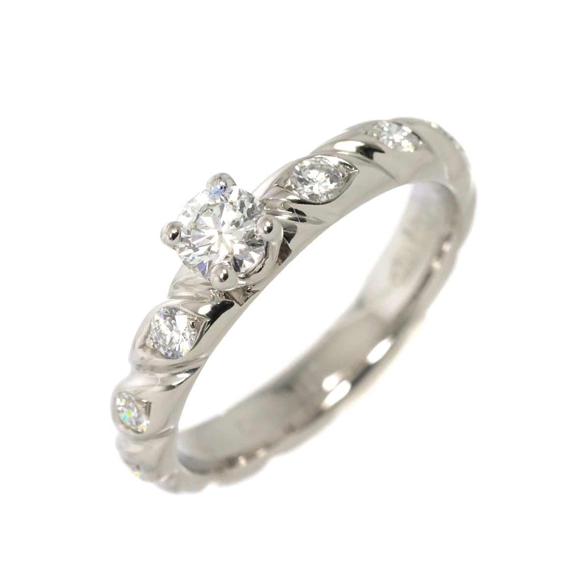 CHAUMET トルサード ダイヤ 0.27ct F/VVS1/EX #52 リング Pt プラチナ Diamond Ring【証明書・鑑定書付き】ショーメ 90281726
