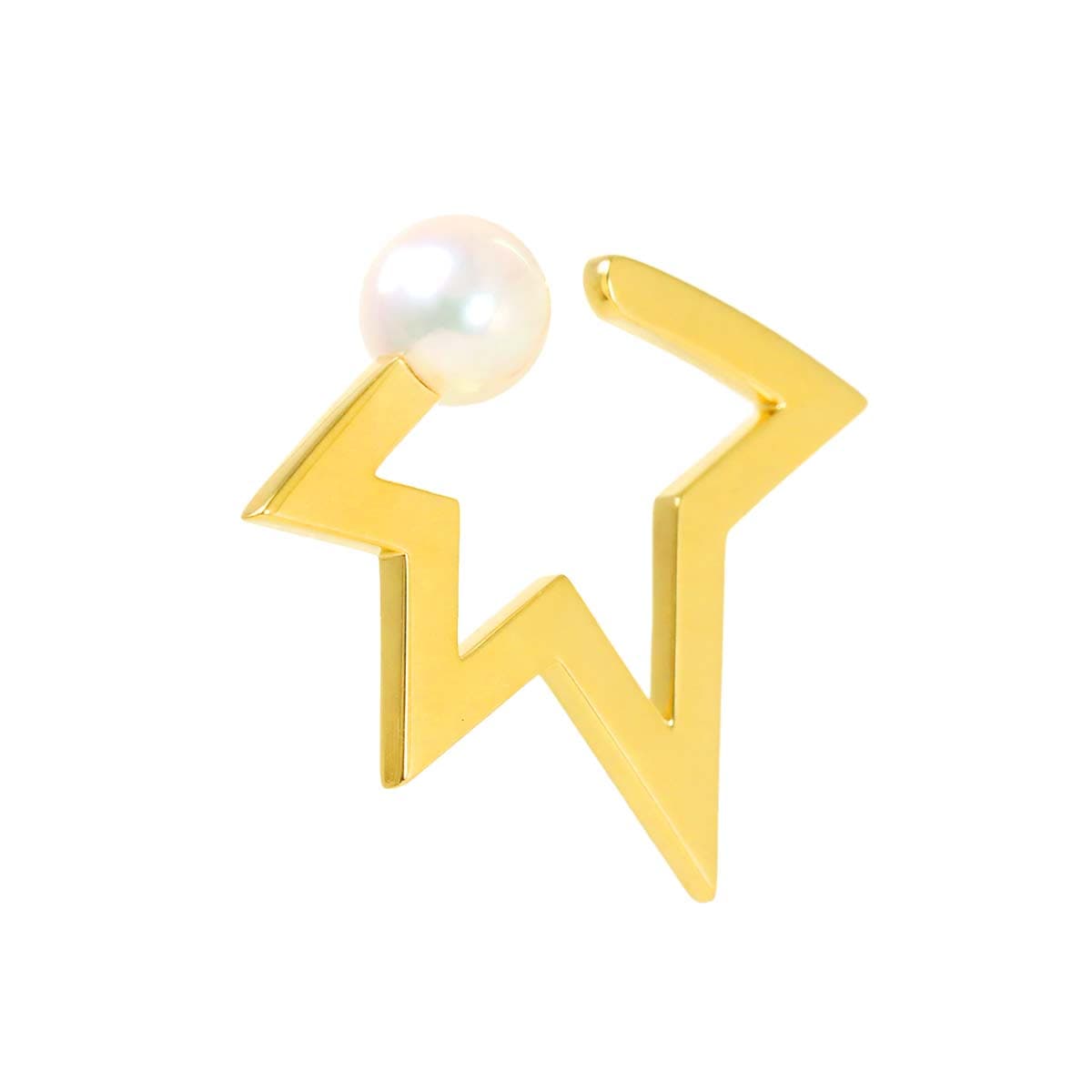 TASAKI コメット プラス ネオ アコヤ真珠 7.1mm イヤーカフ K18 YG イエローゴールド パール 片耳 片方のみ Ear Cuff タサキ 90281793
